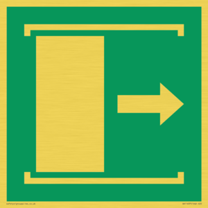 E033 safe condition door slides right to open